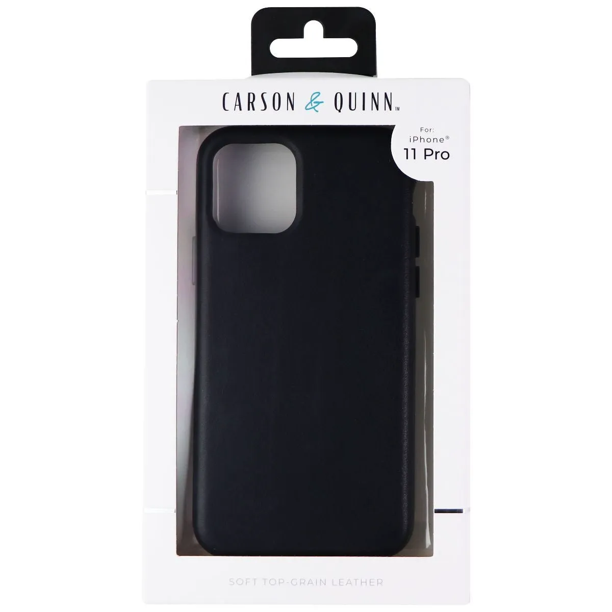 Carson & Quinn Case for iPhone 11 Pro - Black Soft Top Grain Leather