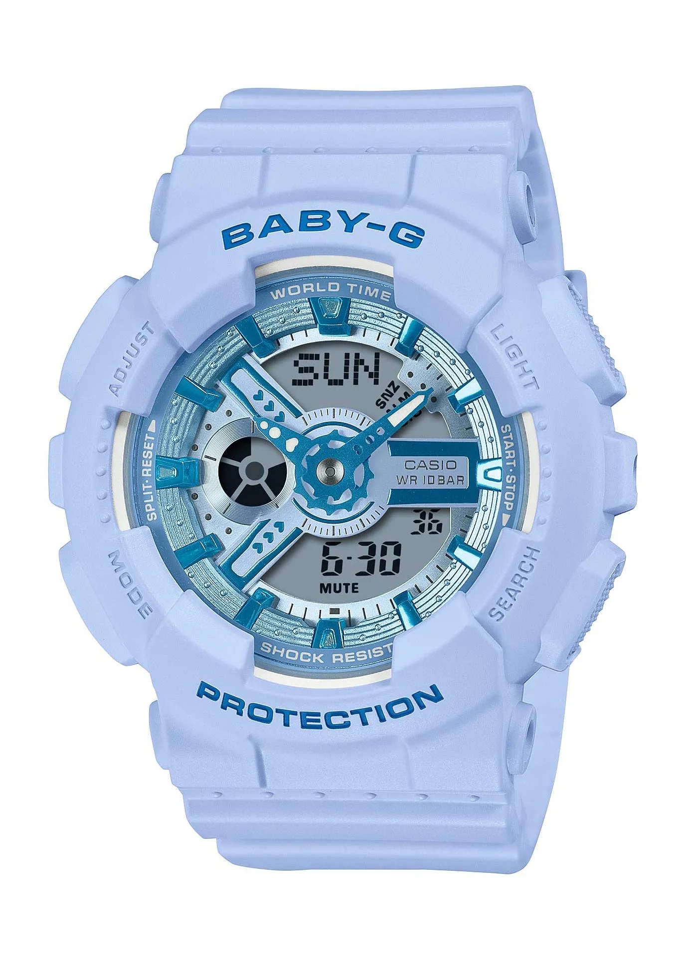 CASIO BABY-G ANALOGUE / DIGITAL BLUE RESIN BAND BA110YK-2A