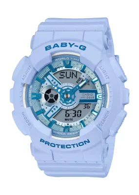 CASIO BABY-G ANALOGUE / DIGITAL BLUE RESIN BAND BA110YK-2A