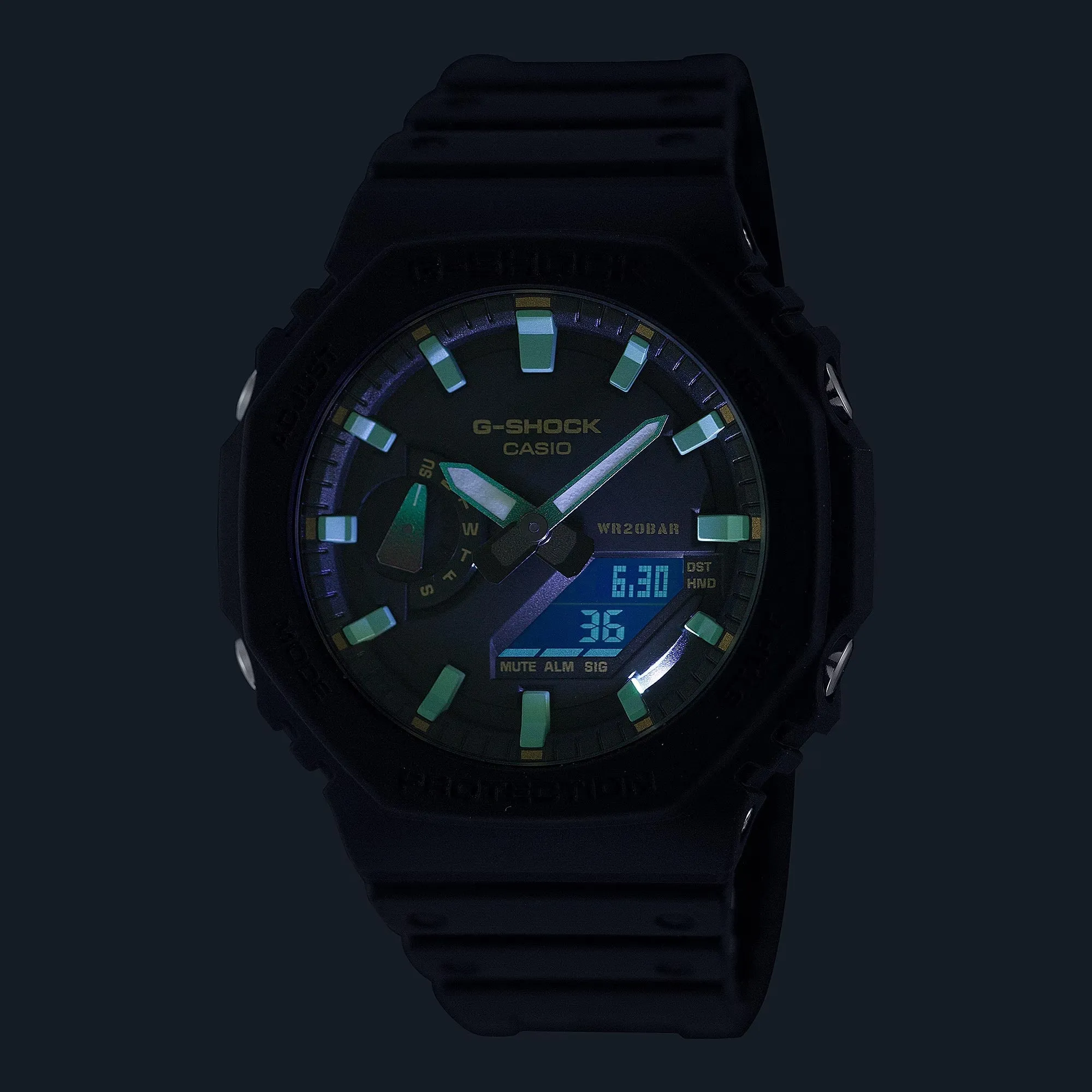 Casio GA-2100RC-1AER Analog Digital Black Watch