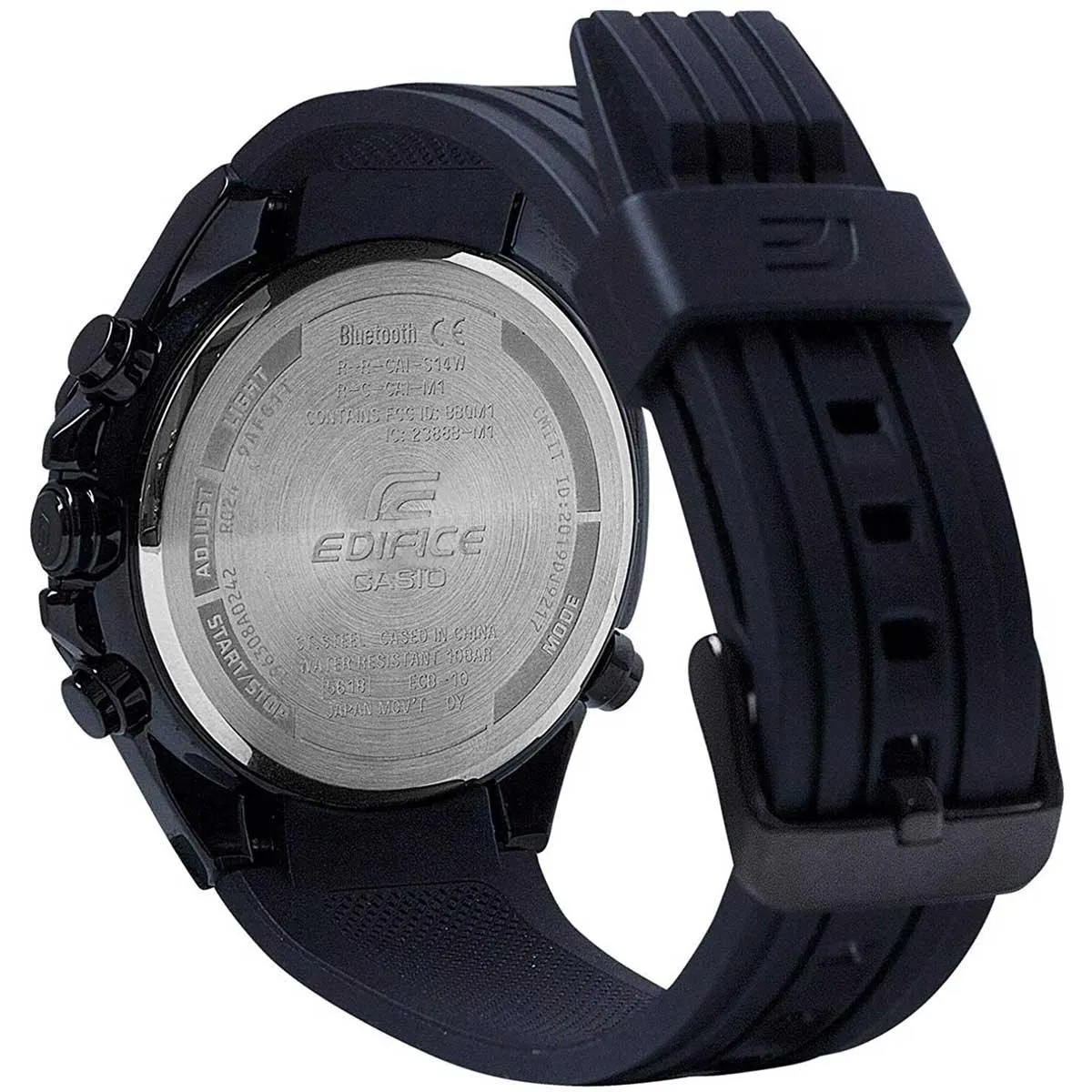 Casio Men's Chronograph Watch - Edifice Smartphone Link Black Strap | ECB10PB-1A