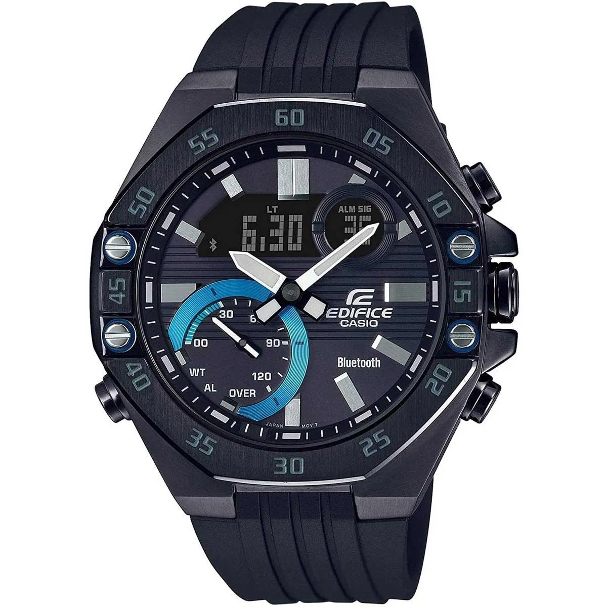 Casio Men's Chronograph Watch - Edifice Smartphone Link Black Strap | ECB10PB-1A