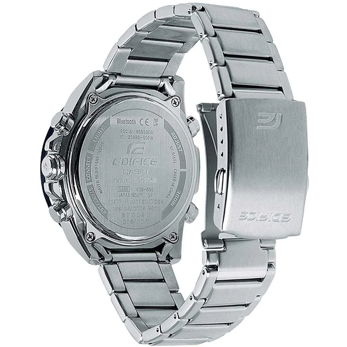 Casio Men's Watch - Edifice Smartphone Link Stainless Steel Bracelet | ECB900DB-1C