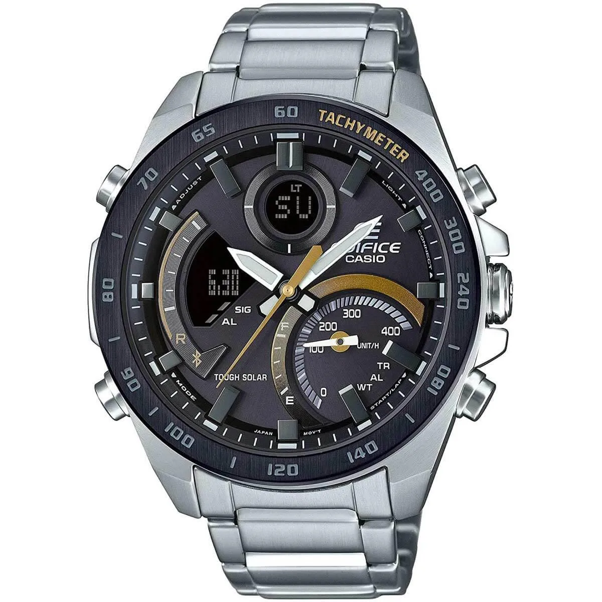 Casio Men's Watch - Edifice Smartphone Link Stainless Steel Bracelet | ECB900DB-1C