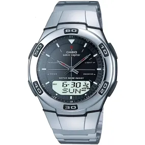 Casio Men's Watch - Wave Ceptor Black and Grey Analog-Digital Dial | WVA105HDA-1AV