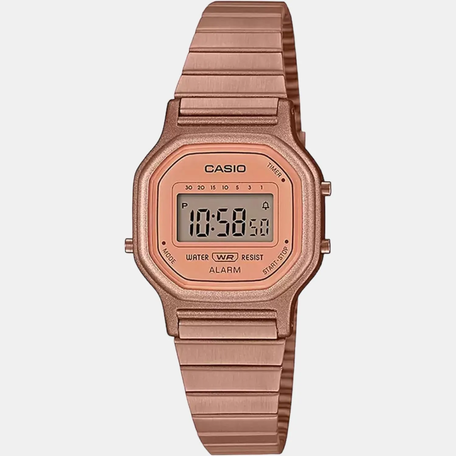 Casio Vintage Women's Rose Gold Digital Watch- LA-11WR-5ADF