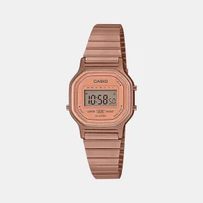 Casio Vintage Women's Rose Gold Digital Watch- LA-11WR-5ADF