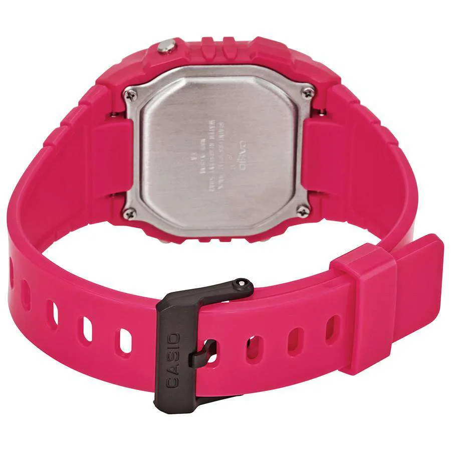 Casio W-215H-4A Pink Resin Watch For Men and Women