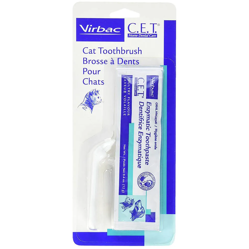 C.E.T. Cat Toothbrush with Poultry Toothpaste