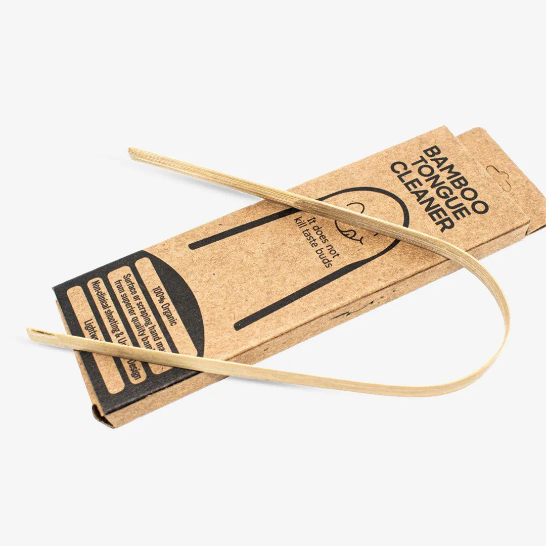 Charcoal Organic Bamboo Toothbrush & Tongue Cleaner