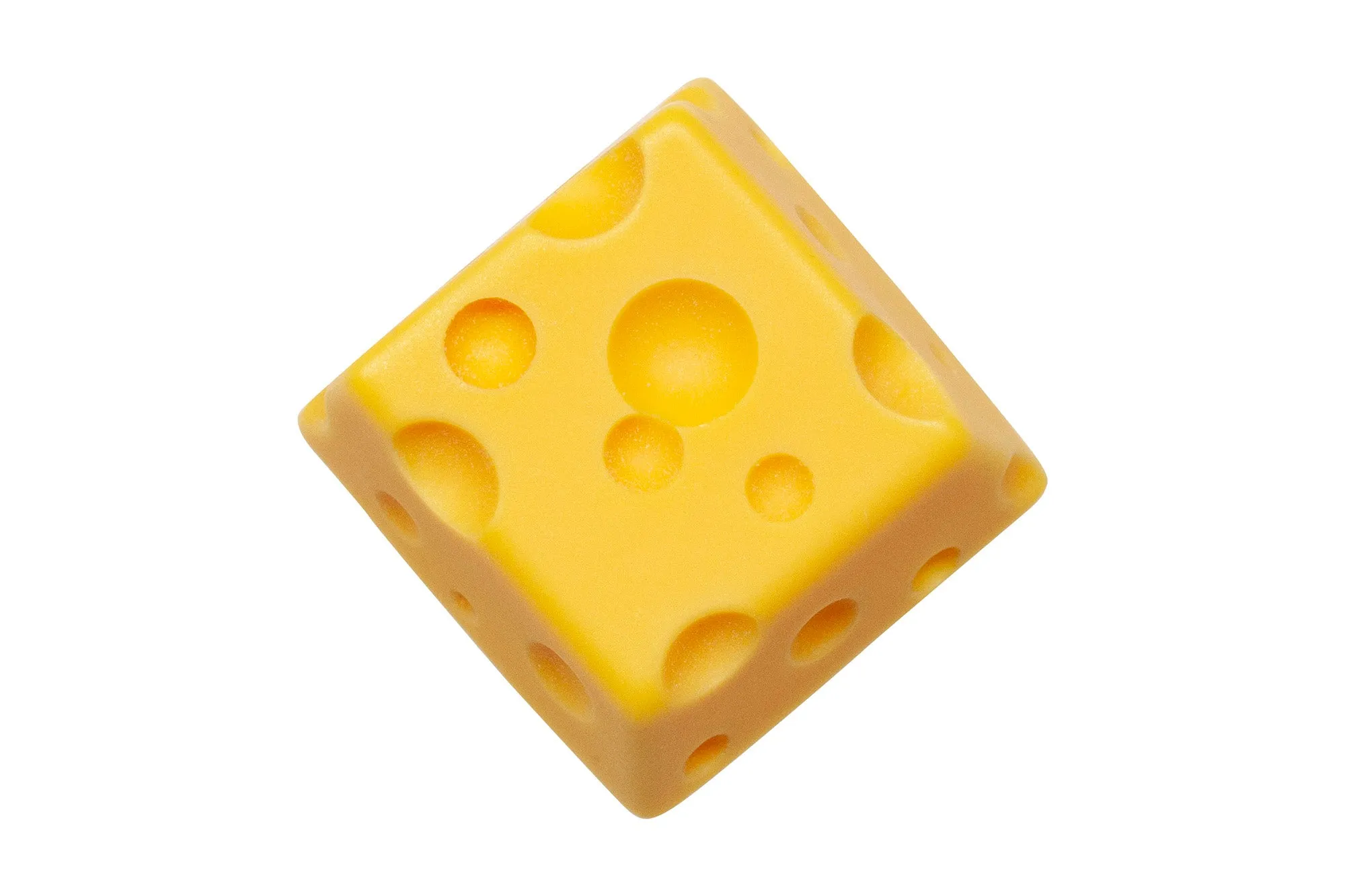 Cheese Resin Artisan Keycap Low Profile Keycap for Low Profile MX Stem Mechanical Keyboard Handmade Yellow Novlty Keycap