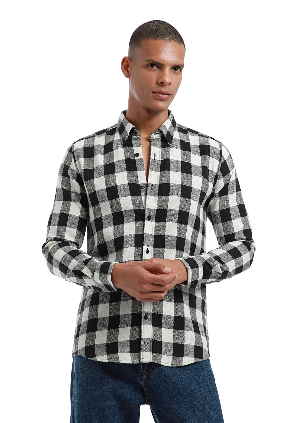 Chess Square Black Check shirt