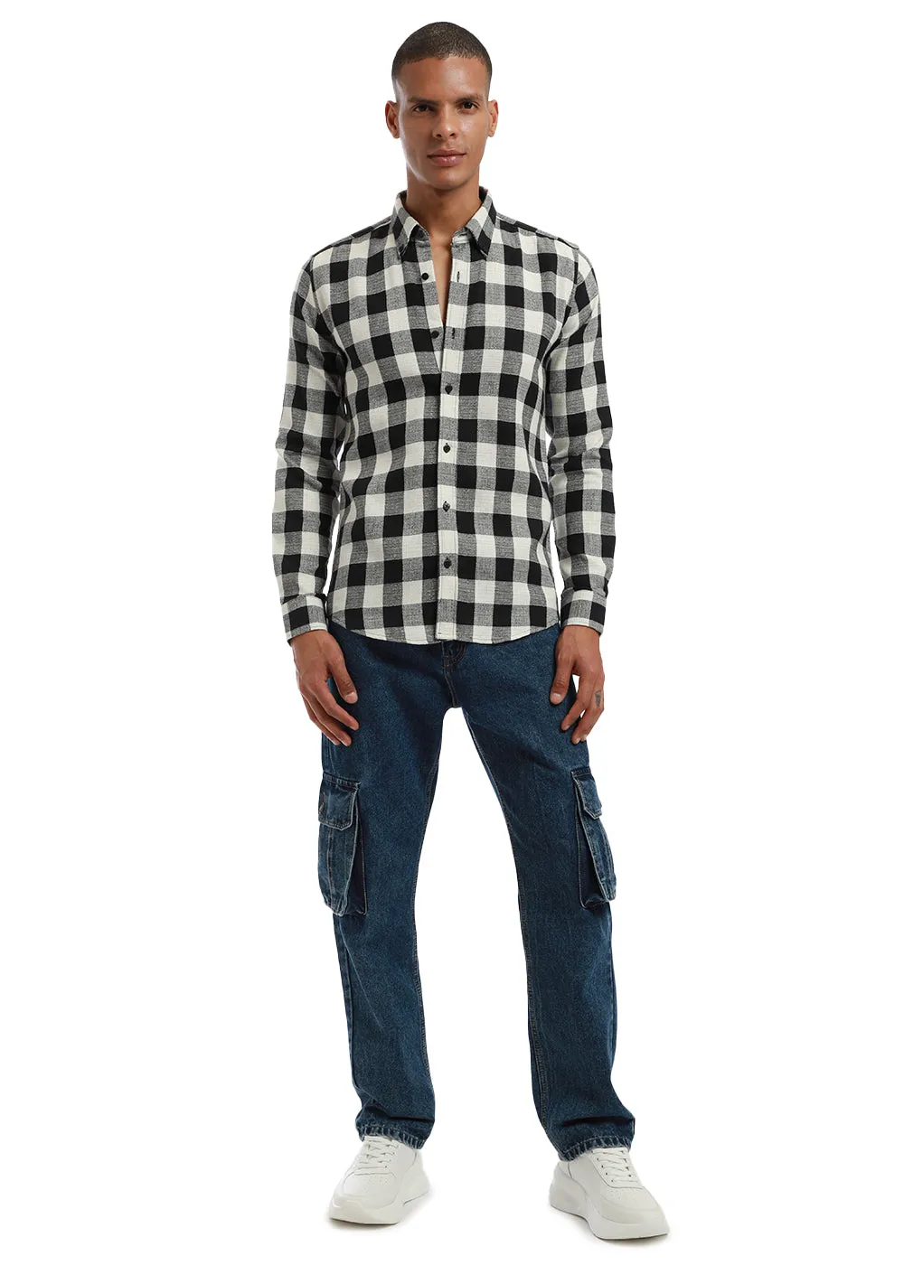 Chess Square Black Check shirt