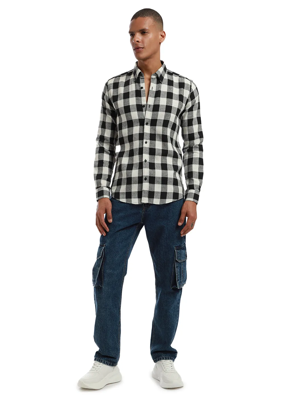 Chess Square Black Check shirt