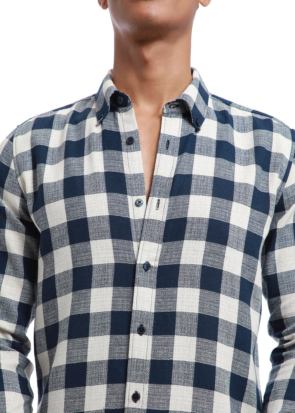 Chess Square Blue Check shirt