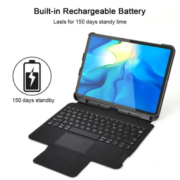 Choetech Wireless Keyboard Case with Touchpad for iPad 13th Pro - Black (Support Arabic)