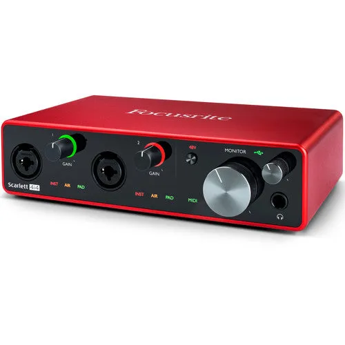 [CLEARANCE] Focusrite Scarlett 4i4 (3rd Gen) USB Audio Interface with Pro Tools