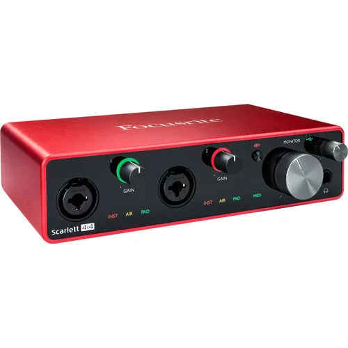 [CLEARANCE] Focusrite Scarlett 4i4 (3rd Gen) USB Audio Interface with Pro Tools