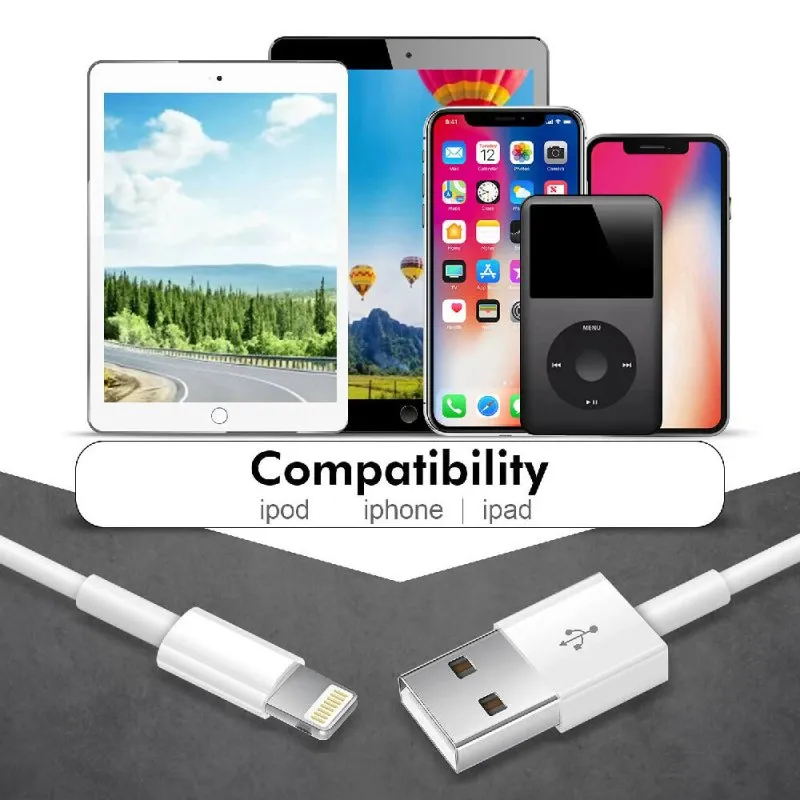 Coldbar Lightning Cable, Phone Charger Cable/Sync Lightning Cord Compatible with iPhone SE 11 11 Pro 11 Pro Max Xs MAX XR X 8 7 6S 6 5, iPad and More (2-Pack)