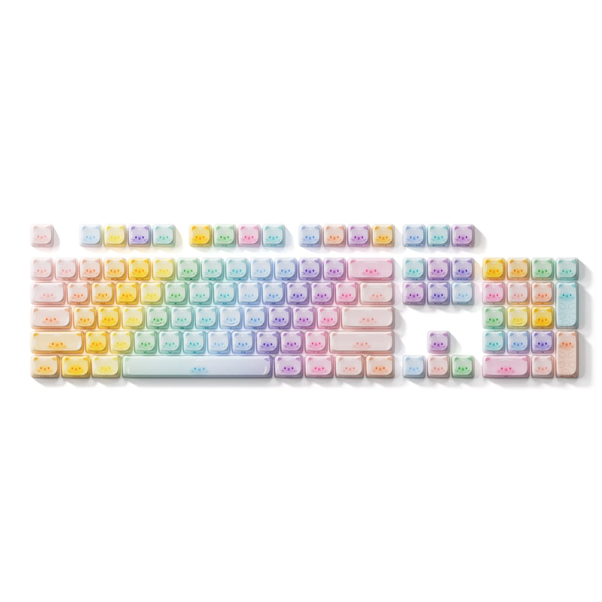 Colorful Cats Keycap Set (142-key)