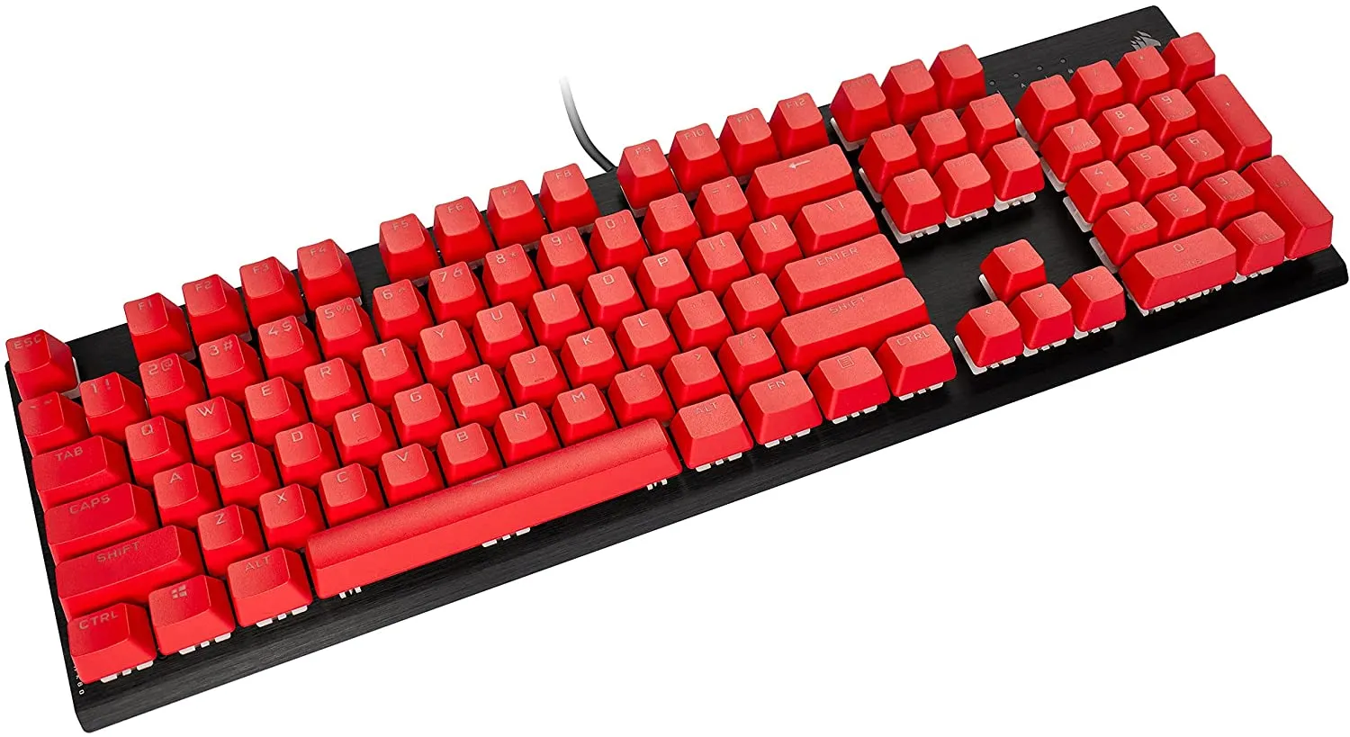 Corsair Keycap PBT Double-Shot PRO Keycap Mod Kit – Double-Shot PBT Keycaps – Standard Bottom Row – Textured Surface - (Origin Red)