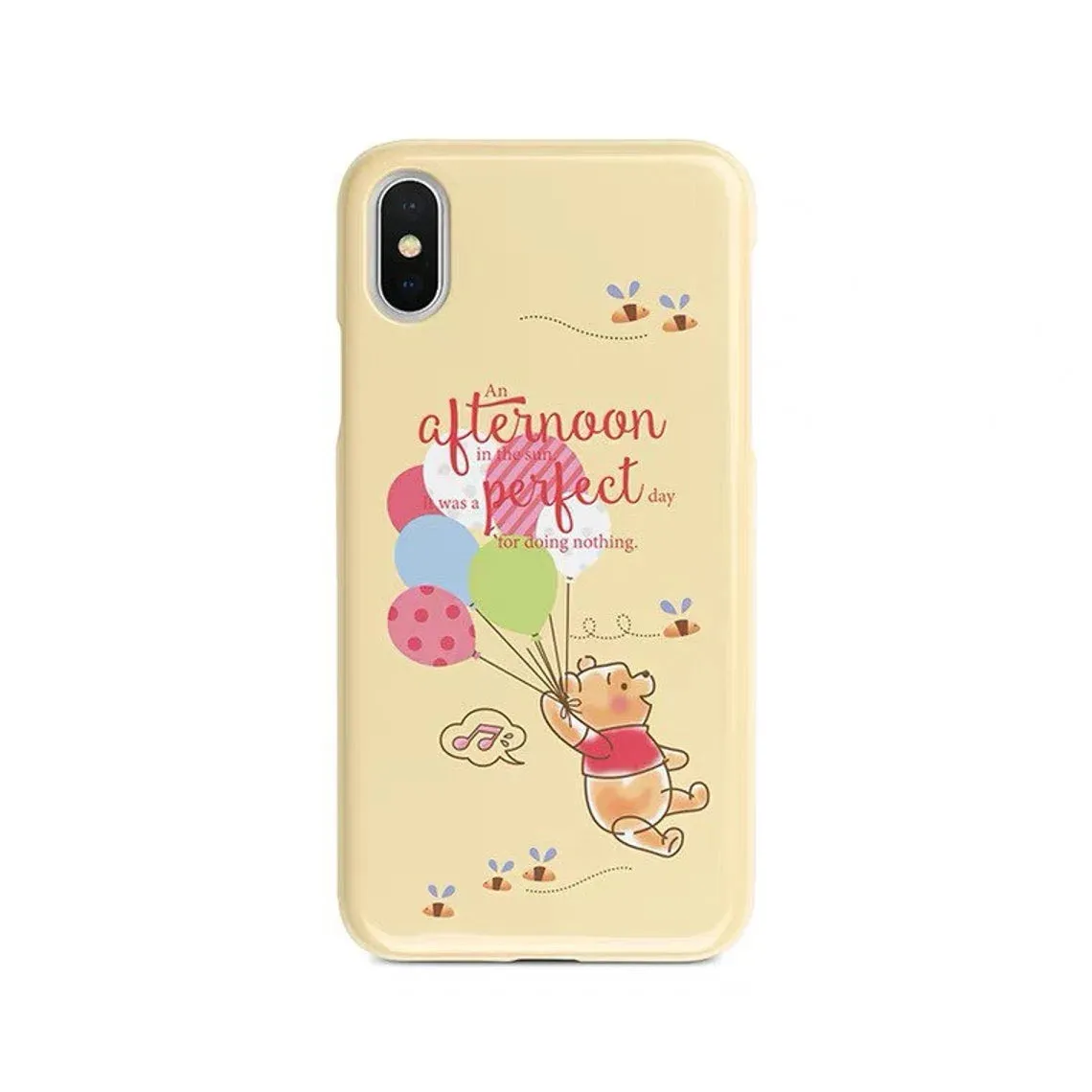 Cute Honey Bear Winnie with Balloons Afternoon Prefect iPhone Case PLUS XS XR X 11 12 13 14 15 Pro Promax