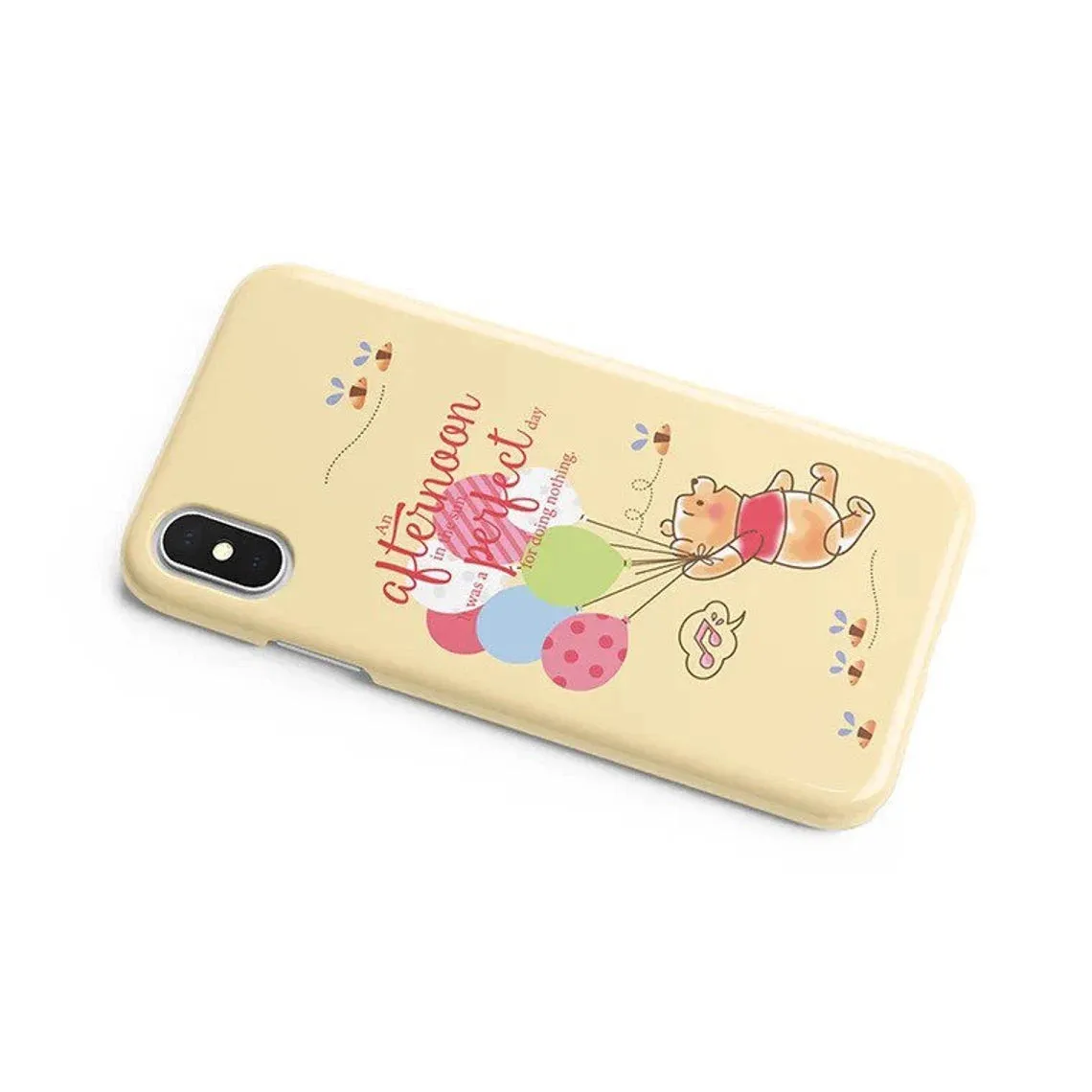 Cute Honey Bear Winnie with Balloons Afternoon Prefect iPhone Case PLUS XS XR X 11 12 13 14 15 Pro Promax