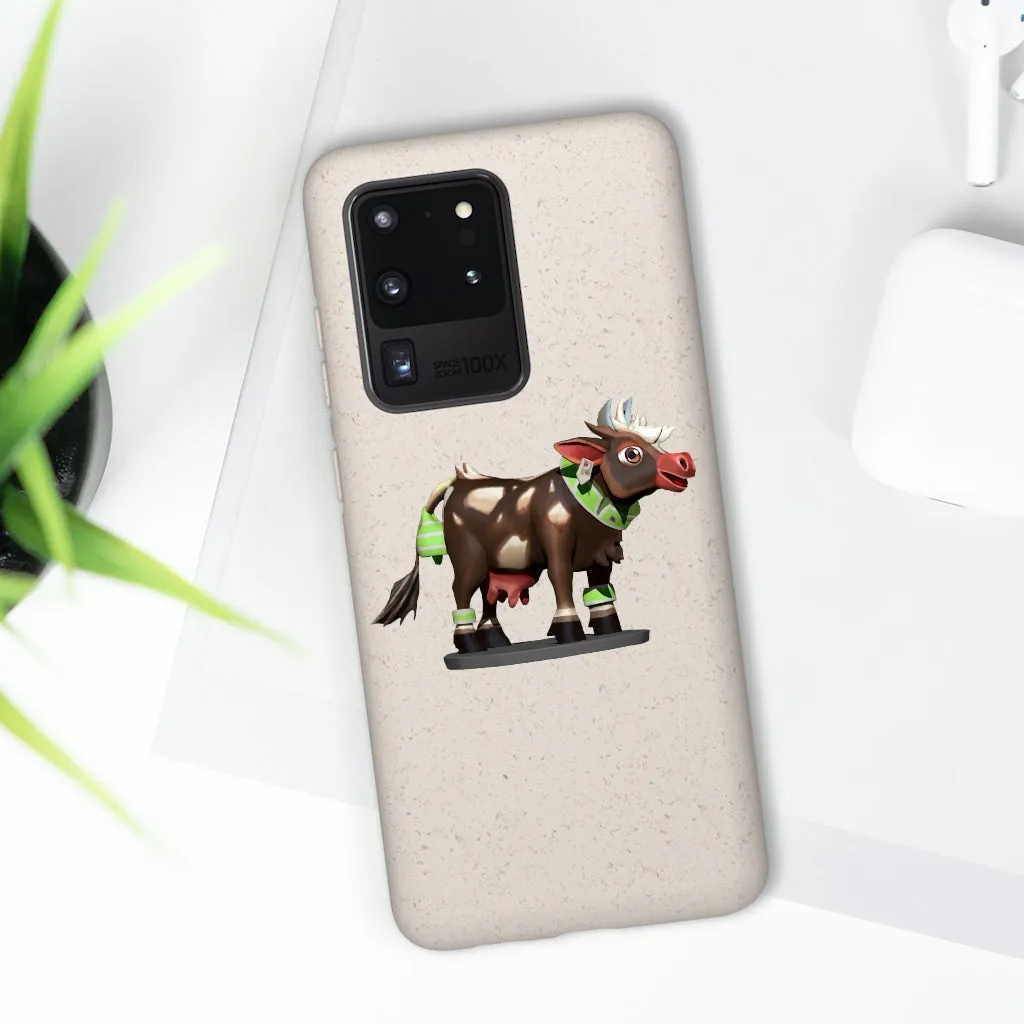 Dark Brown Cow Biodegradable Case