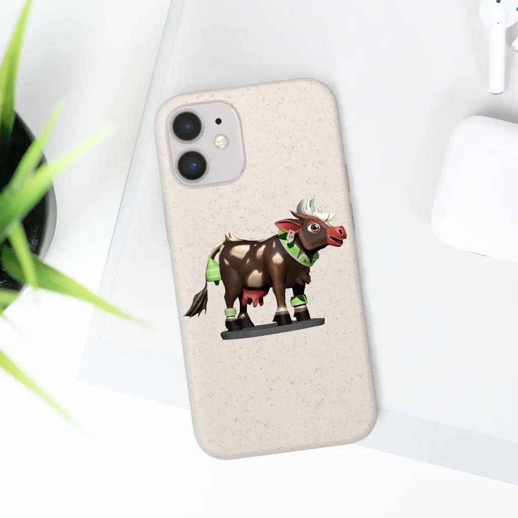 Dark Brown Cow Biodegradable Case