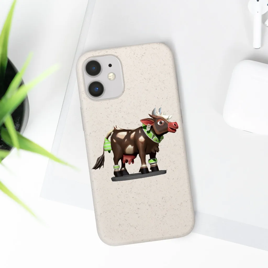 Dark Brown Cow Biodegradable Case