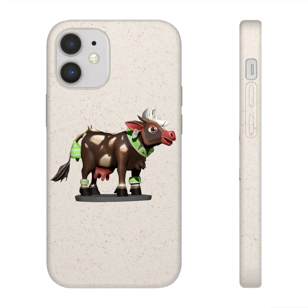 Dark Brown Cow Biodegradable Case