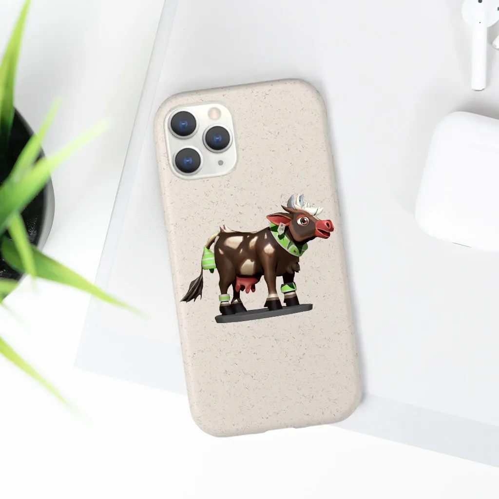 Dark Brown Cow Biodegradable Case