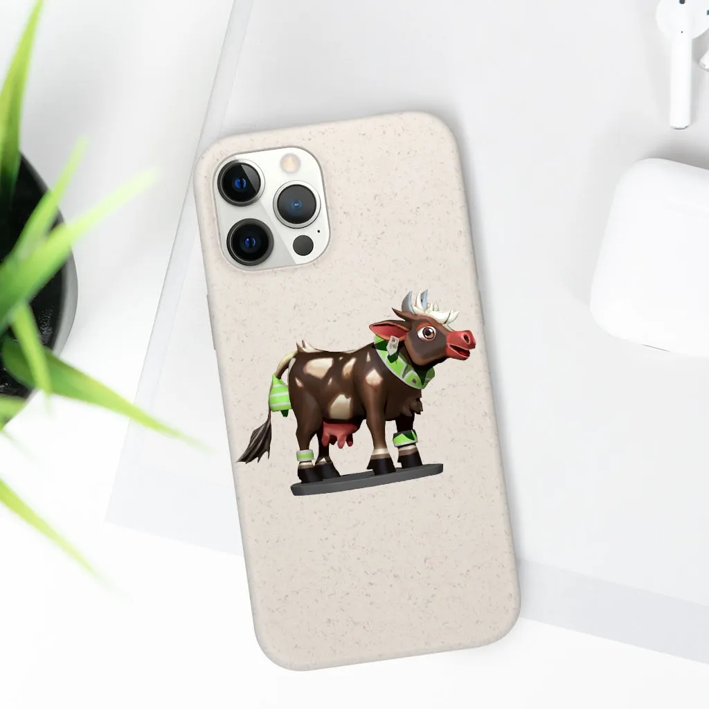 Dark Brown Cow Biodegradable Case