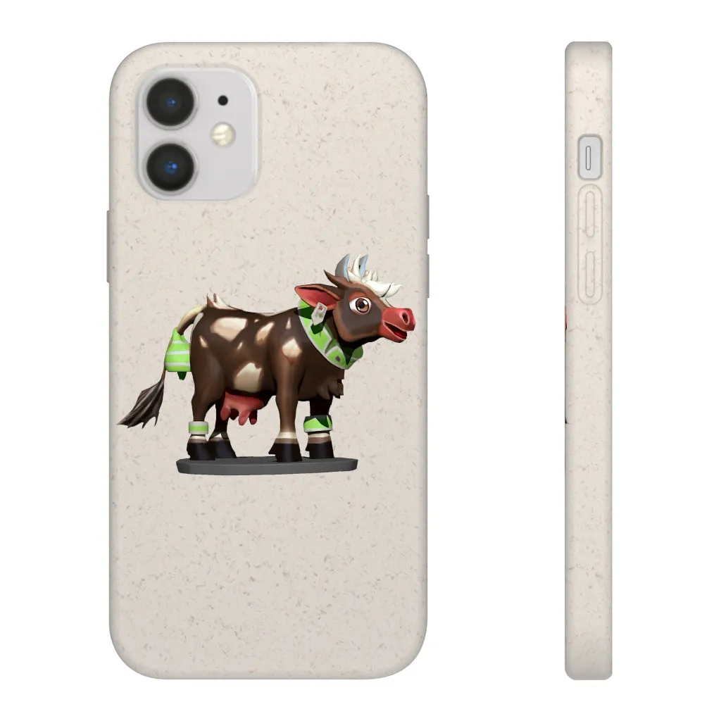 Dark Brown Cow Biodegradable Case