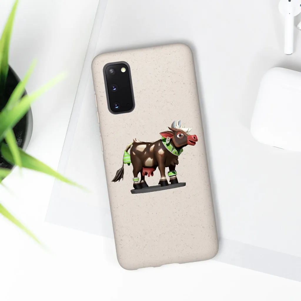 Dark Brown Cow Biodegradable Case