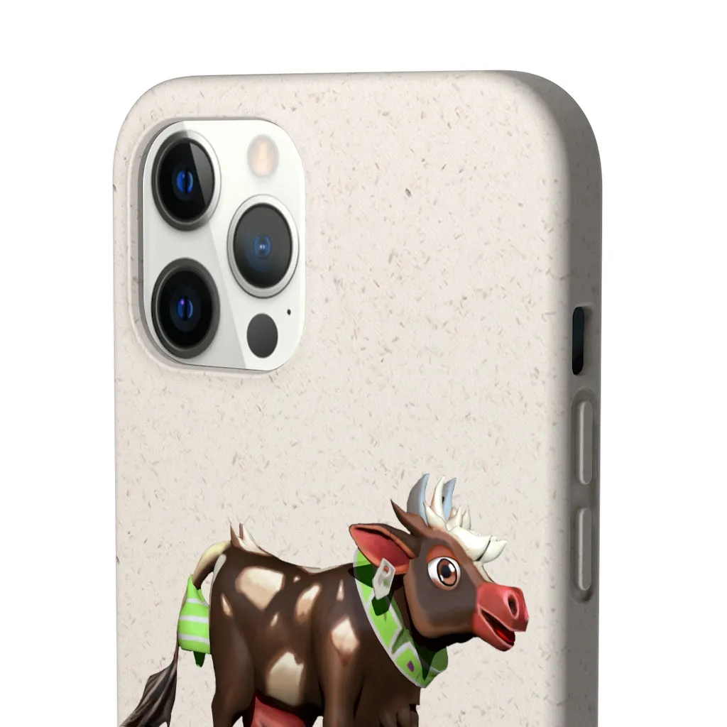 Dark Brown Cow Biodegradable Case