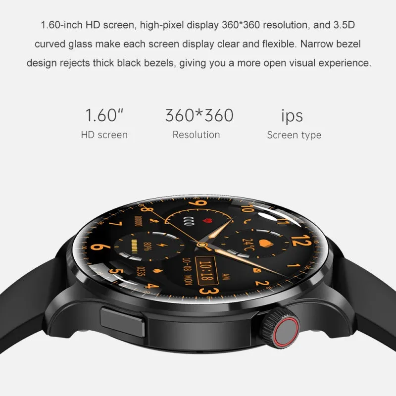 DaTeoy GT4 Smart Watch - Business Style Smartwatch, 1.6" Full Touch Screen, Bluetooth Call, GPS Tracker, Health Monitoring, IP68 Waterproof, Compatible with Android & iOS