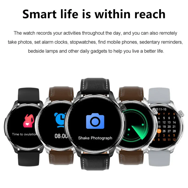 DaTeoy GT4 Smart Watch - Business Style Smartwatch, 1.6" Full Touch Screen, Bluetooth Call, GPS Tracker, Health Monitoring, IP68 Waterproof, Compatible with Android & iOS