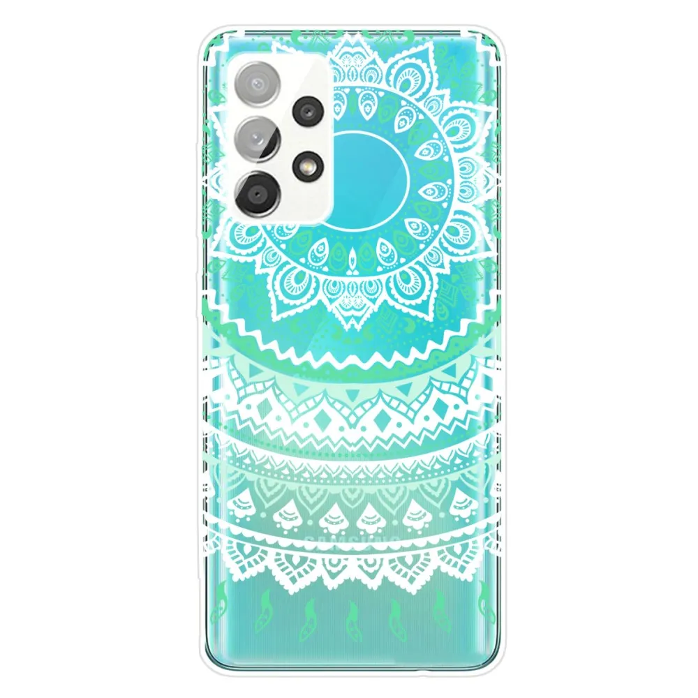 Deco Samsung Galaxy A73 case - Green / White Mandala