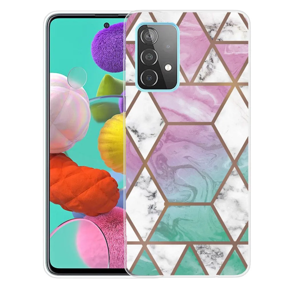 Deco Samsung Galaxy A73 case - White Diamond in Colorful Background