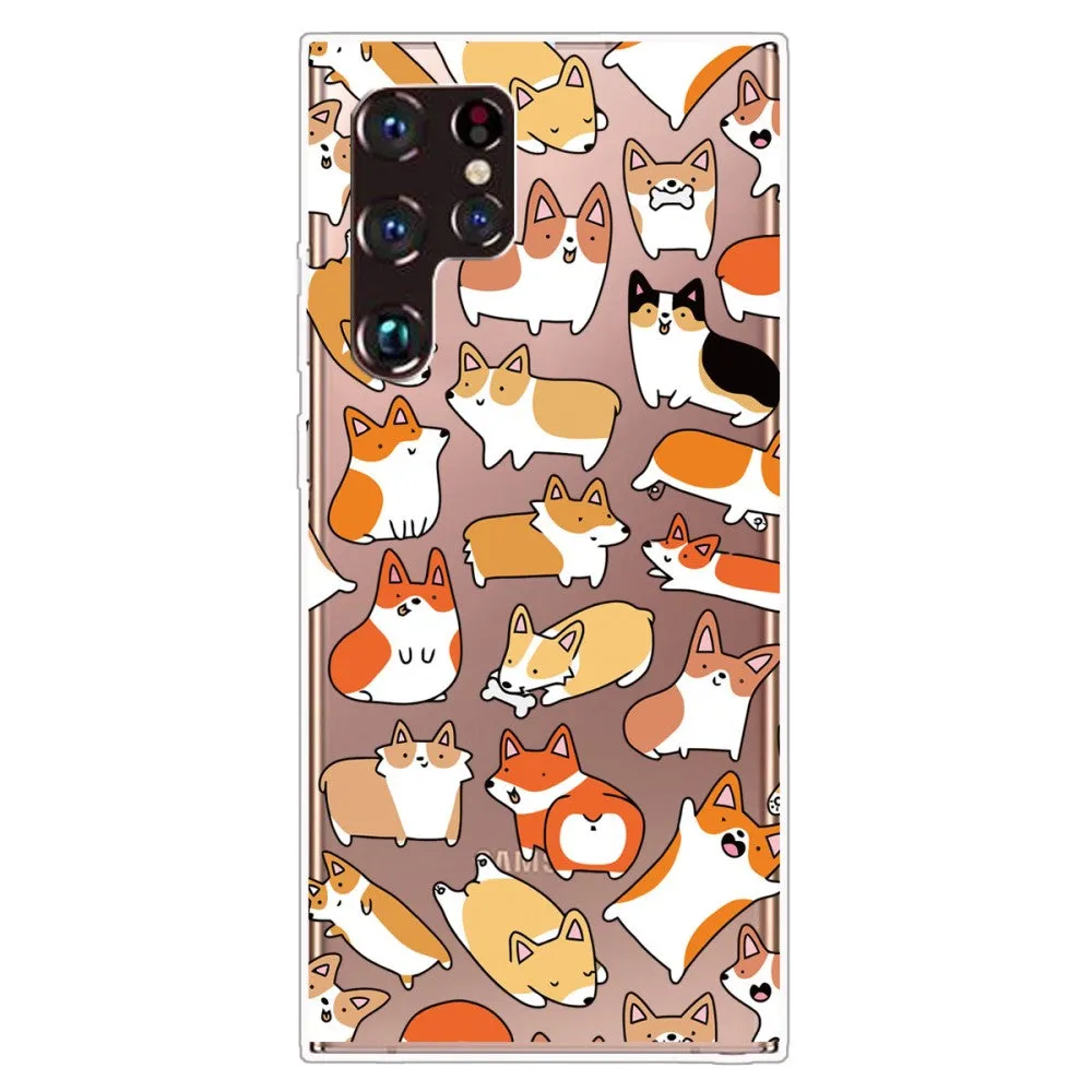 Deco Samsung Galaxy S22 Ultra case - Cartoon Cat