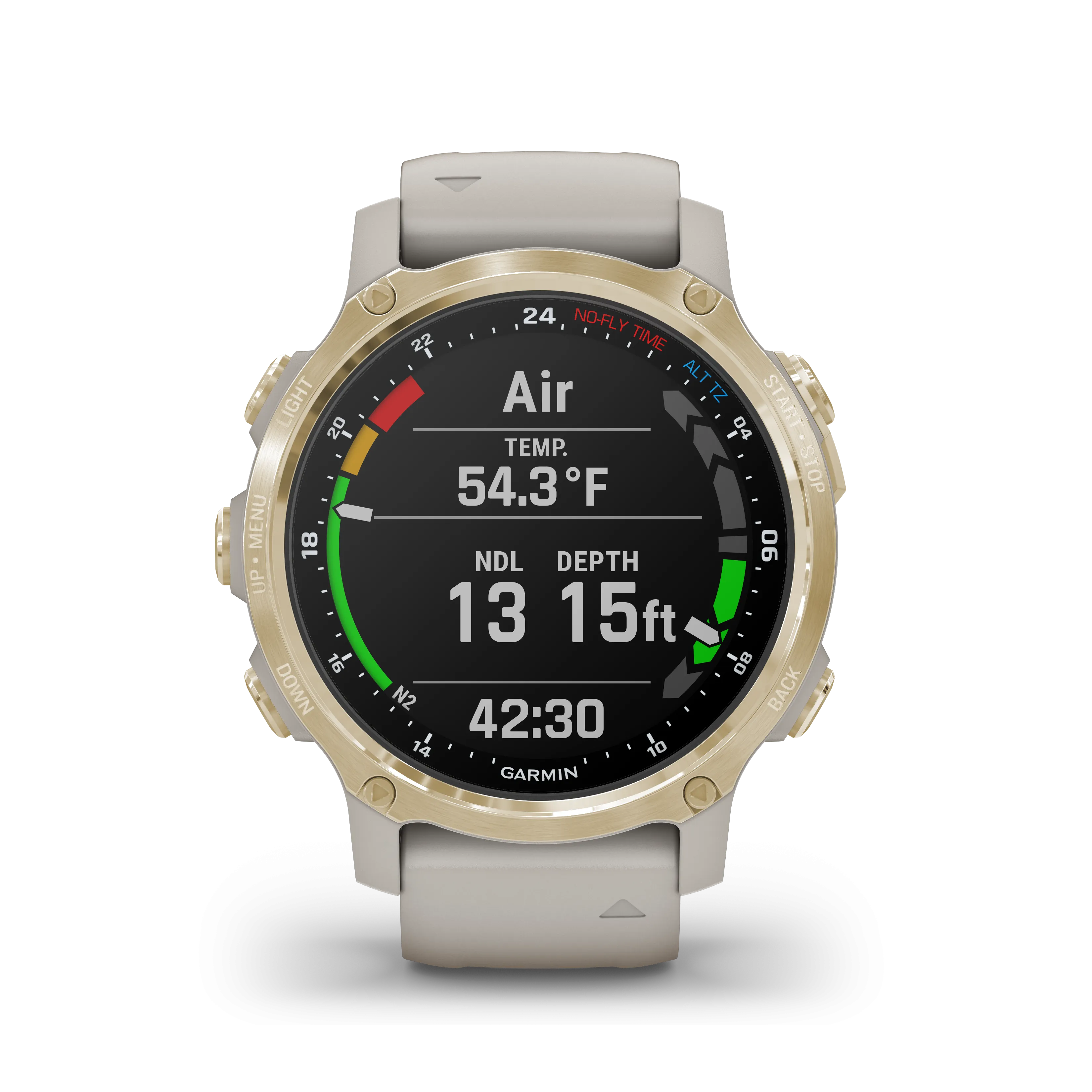 Descent™ Mk2S Smartwatch Lt Gold / Lt Sand Band - 43mm