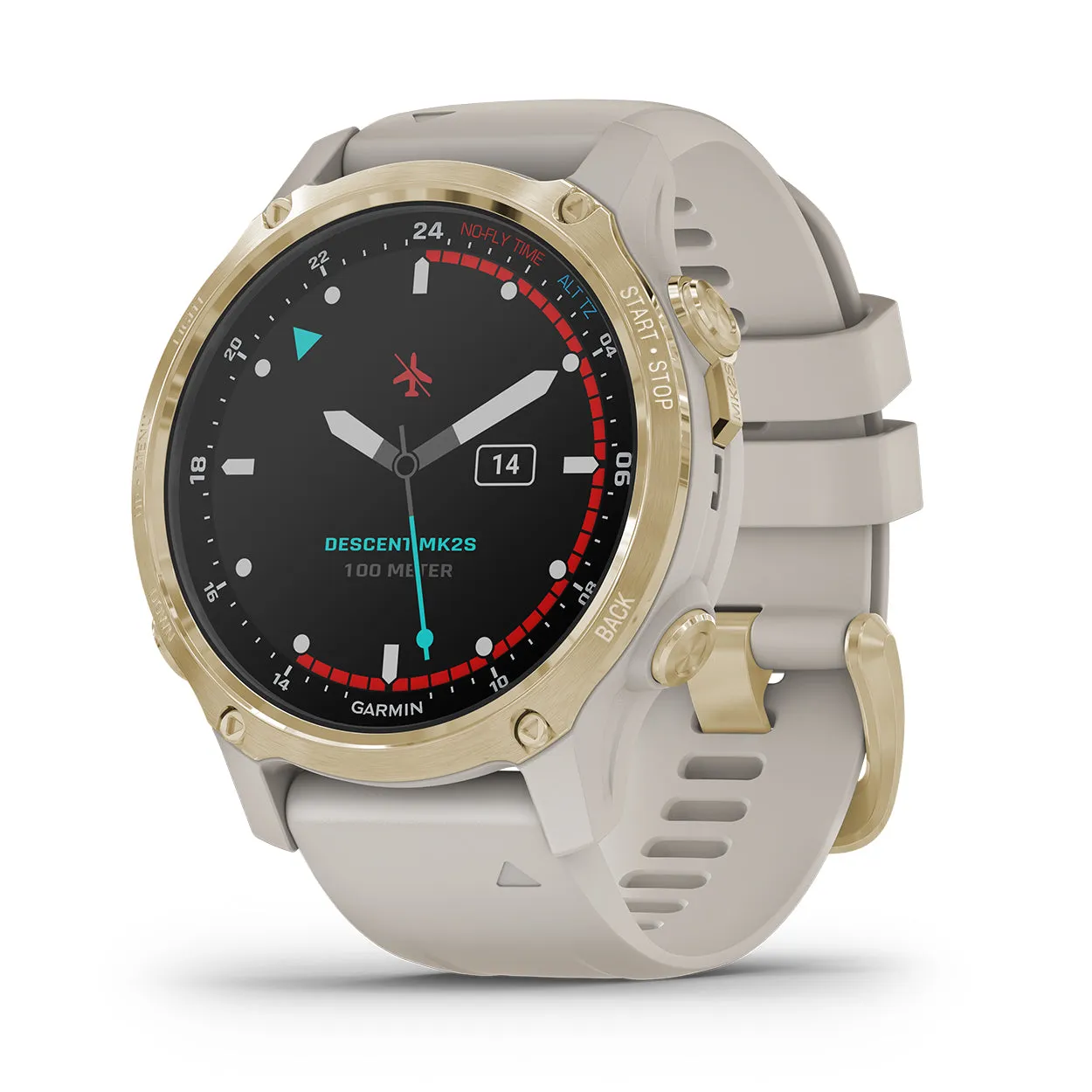 Descent™ Mk2S Smartwatch Lt Gold / Lt Sand Band - 43mm