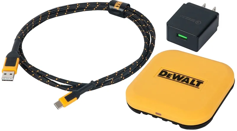 DeWALT 141 0476 DW2 USB Charger, 6 ft L Cord, Black :EA: QUANTITY: 1