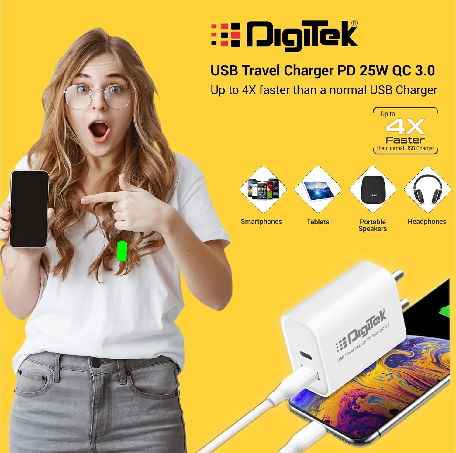 DIgitek Mobile Charger DMQC PD-025