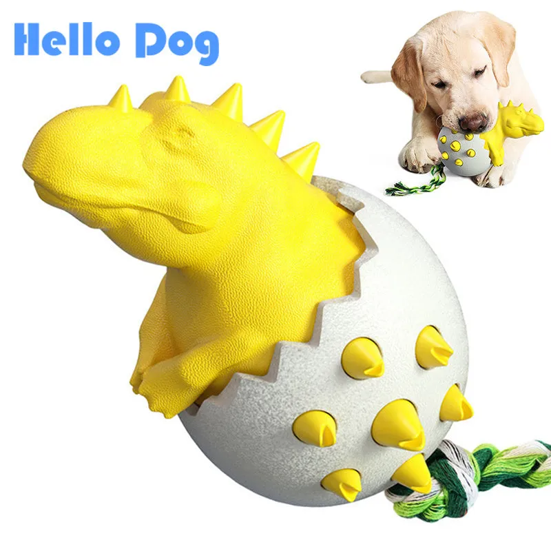 Dinosaur in Egg Doggie Toothbrush Chew Toy