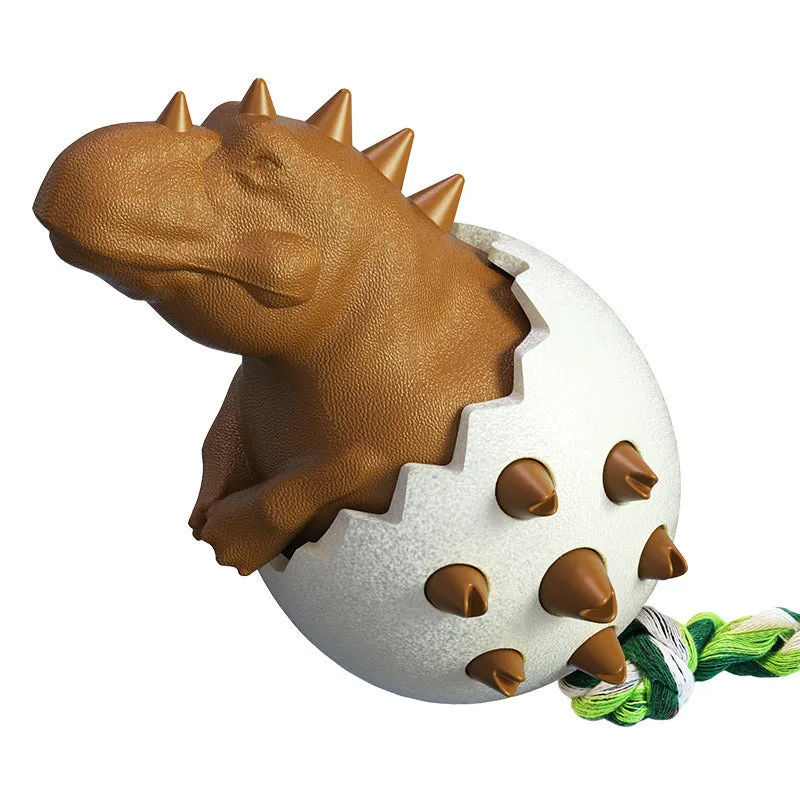 Dinosaur in Egg Doggie Toothbrush Chew Toy