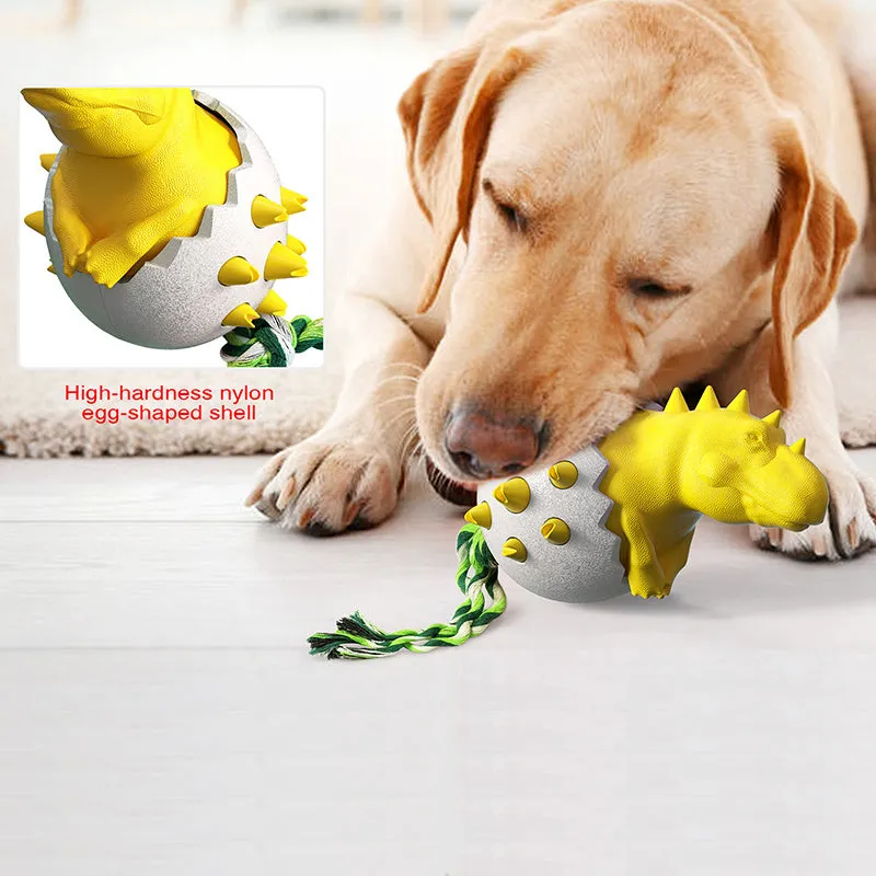 Dinosaur in Egg Doggie Toothbrush Chew Toy