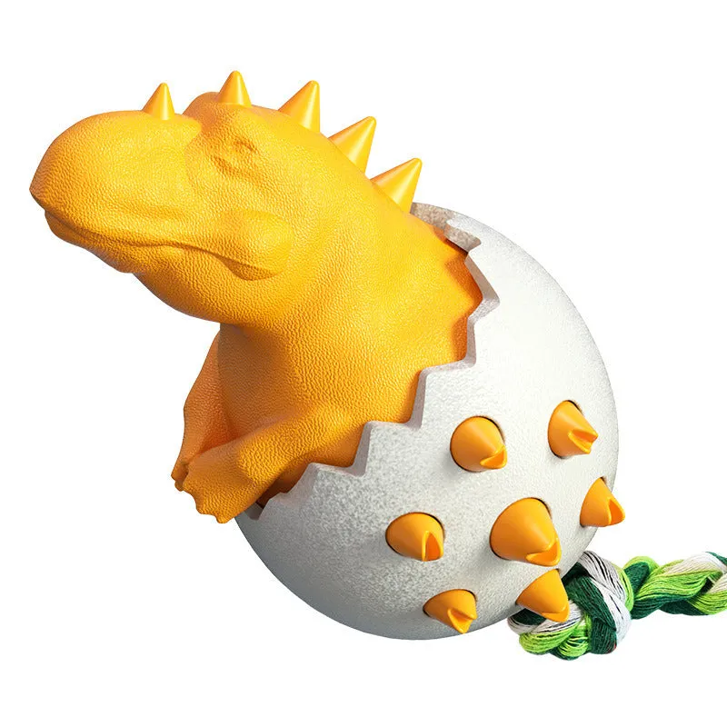 Dinosaur in Egg Doggie Toothbrush Chew Toy