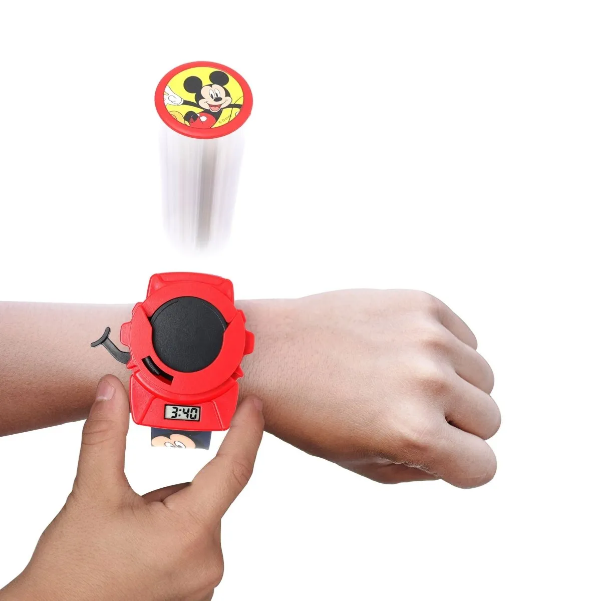 Disney Mickey Disc Shooter Digital Watch- Blue